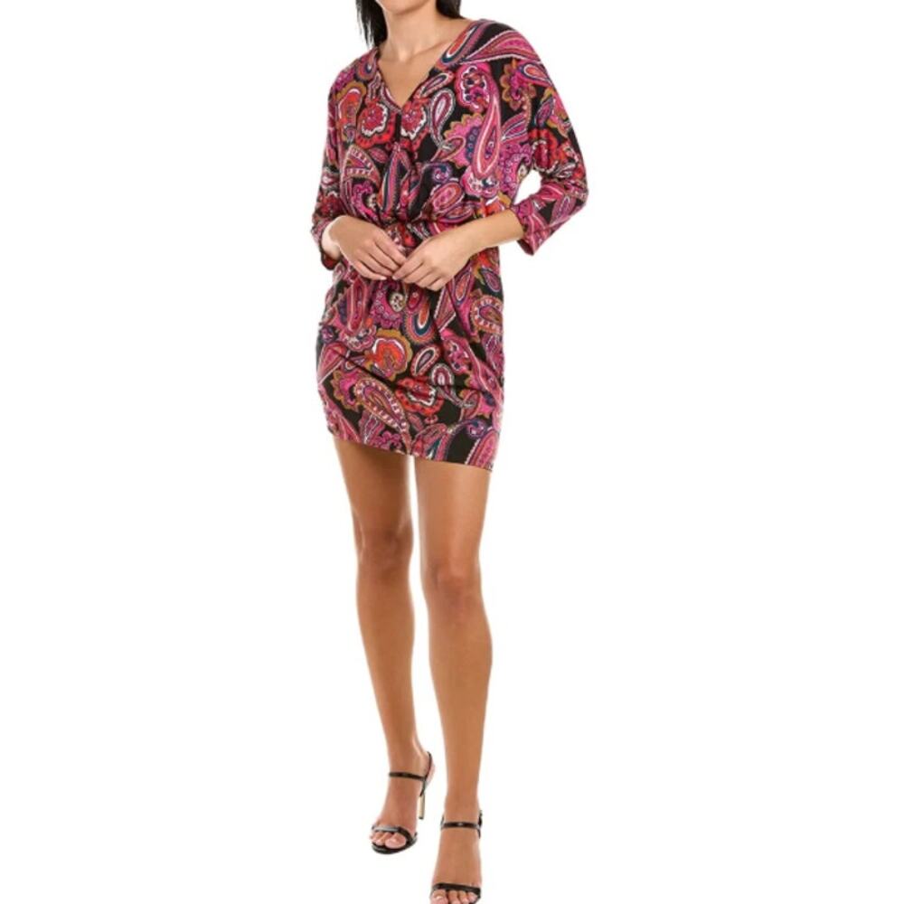 Trina‎ by Trina Turk Birch Paisley-Print Jersey Mini Dress Multicolor Size Small